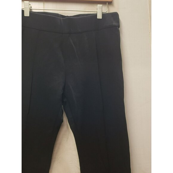 Chico's black pants, raised front seams, Sz 1 Med, Slim, High Waist, Pull On - Picture 3 of 7